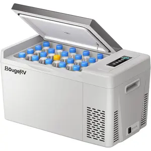 BougeRV 12 Volt Refrigerator 12V Car Fridge 23 Quart Portable Freezer Compressor Cooler 12/24V DC 110~240 Volt AC for Truck Van RV Camper SUV Travel Camping Road Trips Tailgating -8 ℉ ~50 ℉