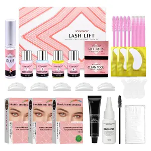 Iconsign New Eyelash Curler & Brow Dye Set, Eyebrow Tint, Keratin Styling Lifting Eyelashes, Waterproof Quick-Dry Semi-Permanent Brow Gel Cosmetics Kit Cosmetic Makeup Set Kit, Cosmetic Gift Set