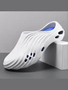 Men's Casual Plain Color Clogs, Lightweight Breathable Comfortable Slip on Shoes, Fashionable Shoes for Beach Hiking, Footwear