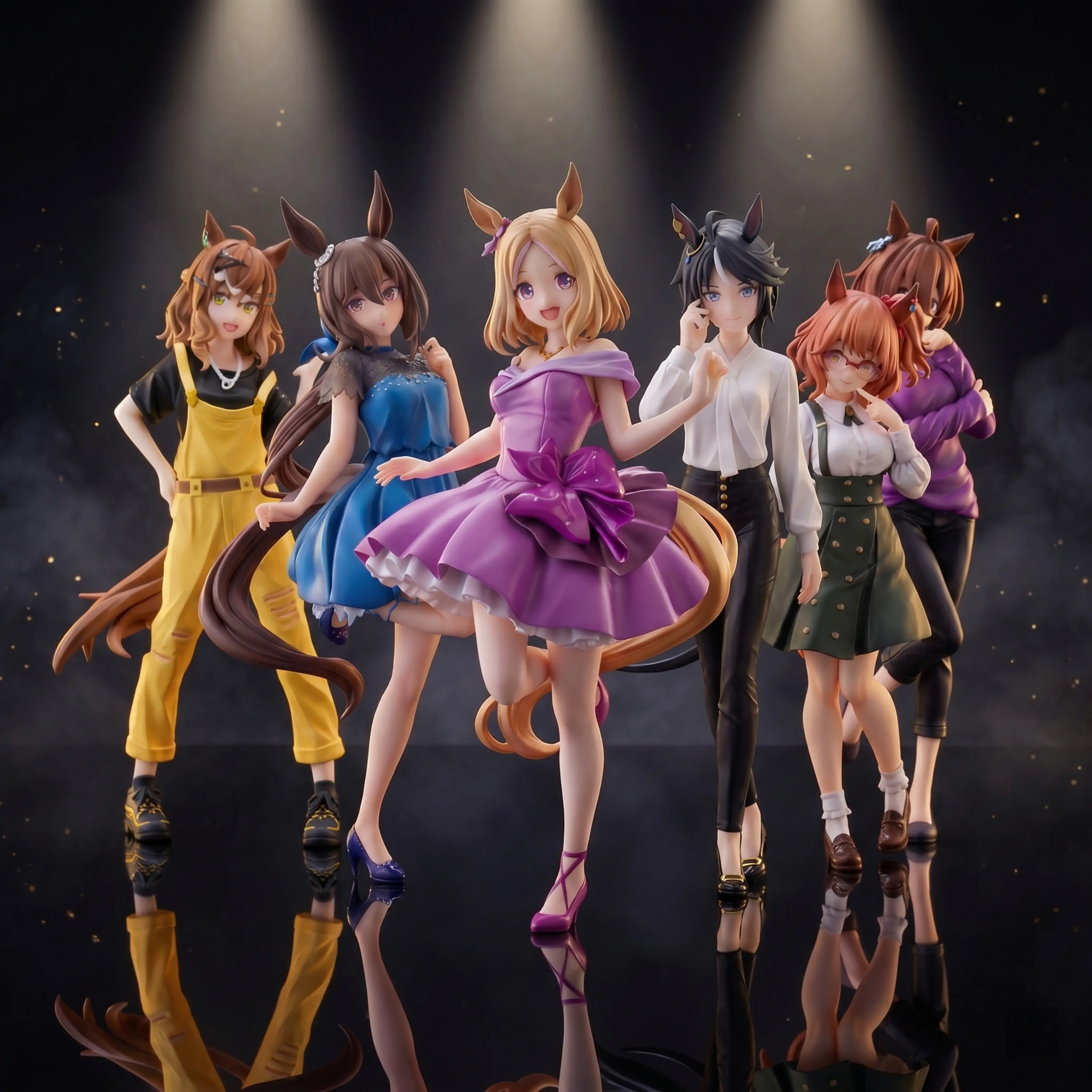 Uma Musume: Pretty Derby Agnes Tachyon/Curren Chan/Narita Top Road/Admire Vega/Jungle Pocket PVC Official Anime Figure Figurine Collectible Model Table Ornament Fan Collection Holiday & Birthday Gifts