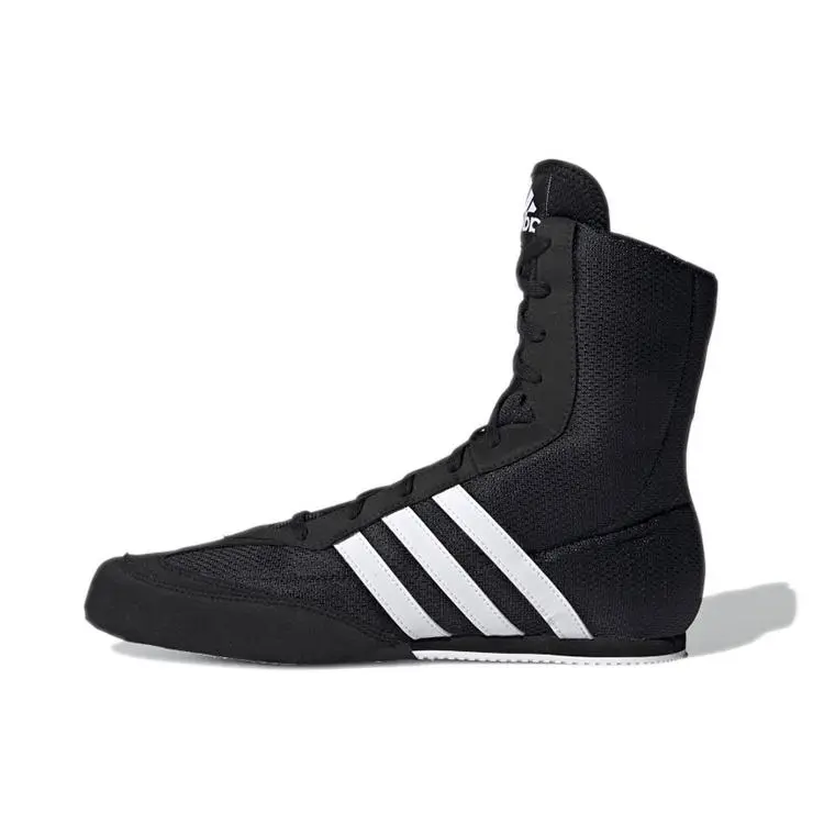Men's High-Top Laces Casual Trainers - Model FX0561, Black and White Gym Boxing Boots for Ring Sports Training