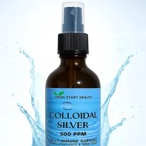 Fresh Start Health Colloidal Silver 500 PPM - 4 FL Oz (118 ml) Spray for Daily Immune Support Easy Application US Product