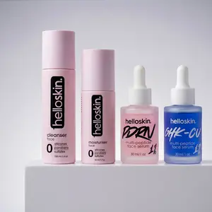 HelloSkin The Rebuild Routine Cleanser GHK-Cu 1% PDRN Moisturiser Triple-Peptide Regenerative Serum for Skin Repair Hydrating Moisture