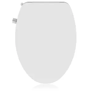GARVEE Bidet Toilet Seat 19” Elongated | Dual Nozzle PP Material Hygienic Wash for Women & Family, Water-Saving Spray, Quick-Install Bathroom Upgrade,Non-Electric