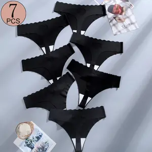 VOPINK 7 Pieces Multi-Pack Underwear Quick-Dry Breathable Skin-Friendly High Elasticity Solid Colors Daily Versatile Comfortable