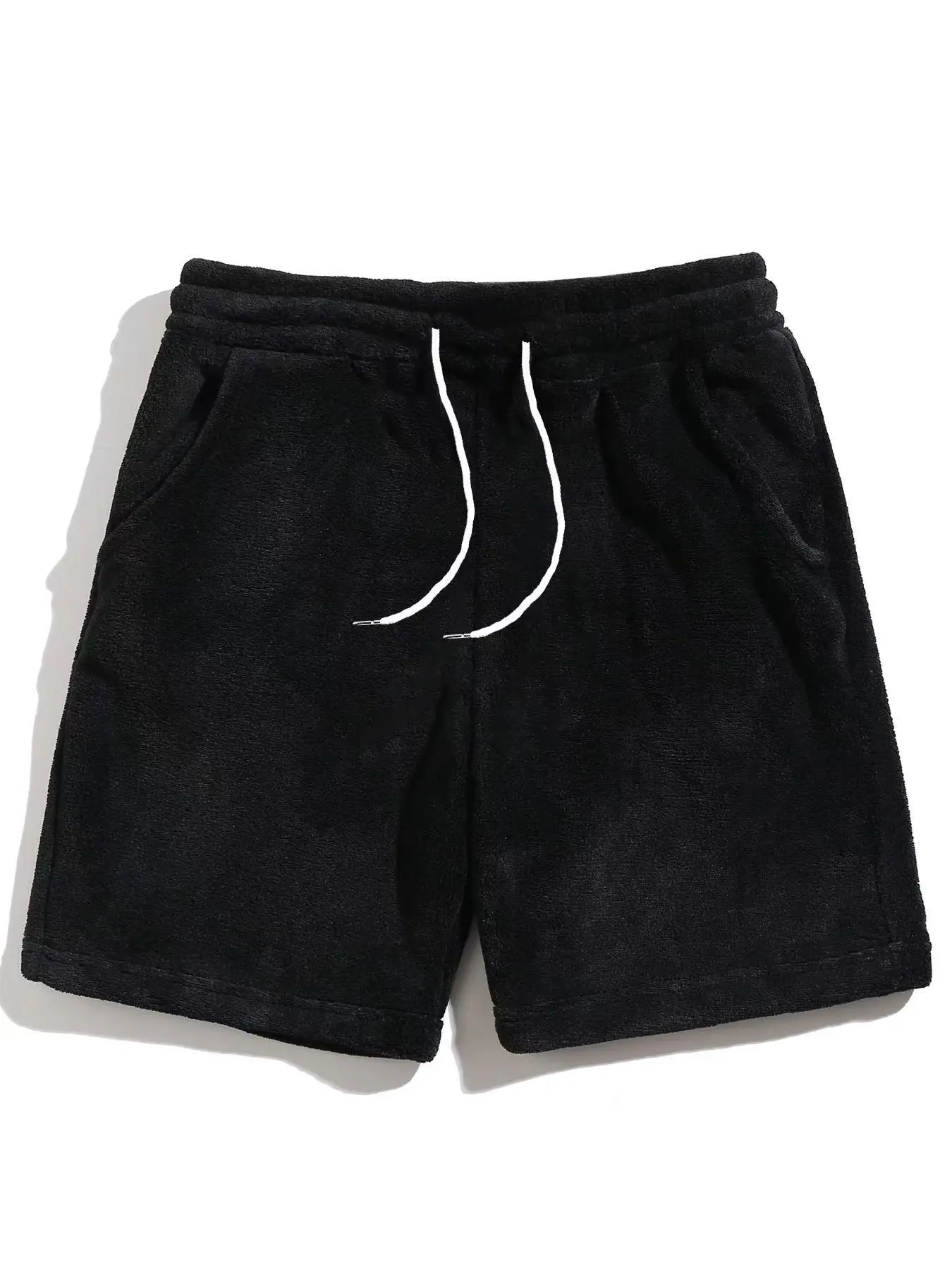 fall outfits Men's autumn and winter casual plush shorts, warm and comfortable. It is suitable for various leisure scenarios such as daily home life and outdoor sports. It is a must-have outfit for men's wardrobes Casual Sweatshorts