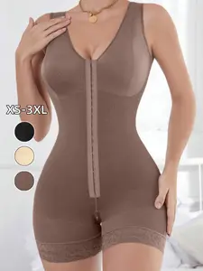 Women's Colombian Contrast Lace Shapewear Romper  , Adjustable Straps, Crotch Zipper! Snatched Waist, Lifted Butt, No Roll-Down. Soft, Stretchy & Comfy. Your New Go-To Shapewear