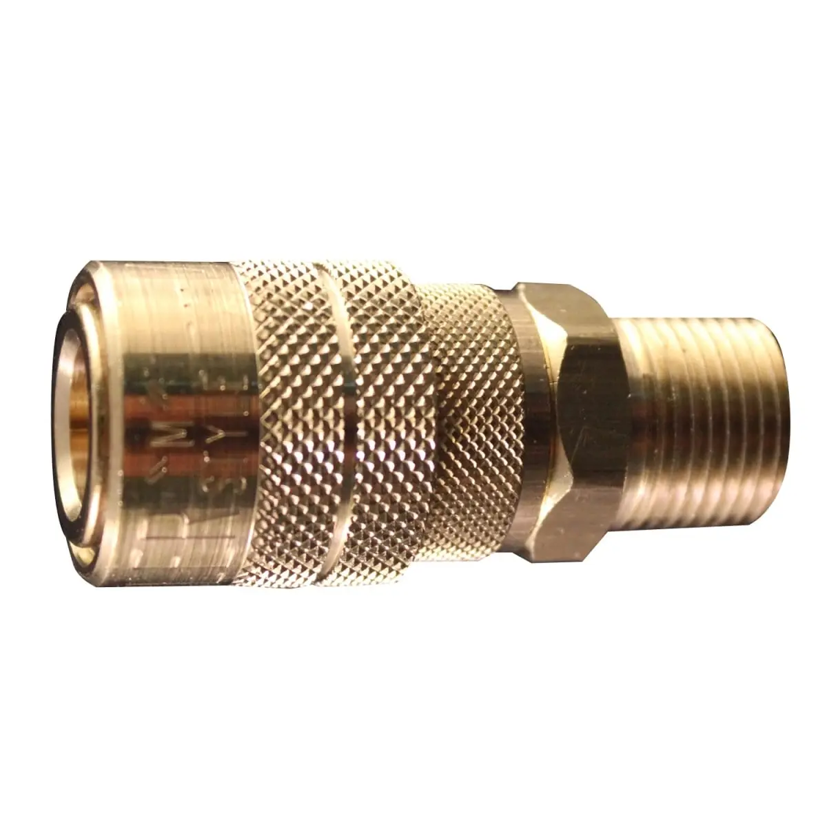Milton 719BK M Style Coupler - Kwik Change Coupling, 0.37 In. 3/8" MNPT M Style, 250°F, 300 PSI Max, 0.94" H x 0.94" W x 2.13" L, Automotive Mechanical Hardware Fitting