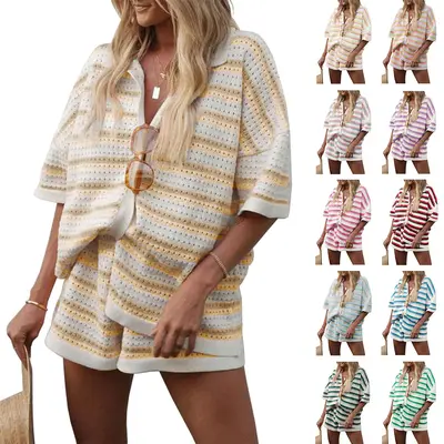 Tankaneo Women's Ruffle Striped Tank Top - Loose Fit Sleeveless Summer Blouse