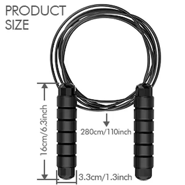 Jump Rope for Gym & Fitness - Adjustable Bearing Speed Rope for Aerobic Exercise, Boxing & Cardio, Fitness Skipping Rope, Jump Rope Fitness