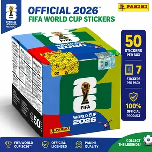 FIFA/PANINI authorized World Cup star sticker commemorative booklet, each box of stickers contains 50 bags, with 7 stickers per bag
