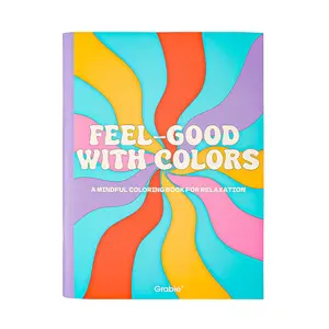 Grabie 'Feel Good with Colors' Coloring Book, Simple Coloring Book for Adults, TiktokShopSpringGlowUp, RefreshedLook