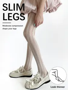 Women's Lace Mesh Stockings, Boho Style Fitted Design, Floral Patterned Fashion Accessory, Comfortable Daily Wear