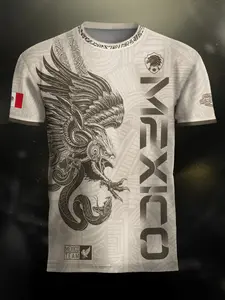 Mexico Burgundy Aztec Eagle Heritage Soccer Home Jersey, Fitted Long Casual Jersey for All Seasons, Unique Tribal and Animal Print Design, Football Shirts