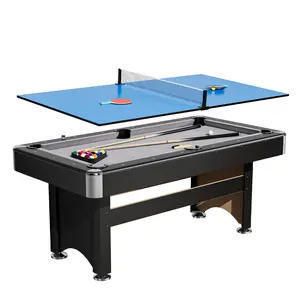 2-in-1 6-ft Pool and Ping Pong Table – Multi-Game Entertainment Table for Family Game Rooms, Includes Full Accessories, Durable Construction, Easy Setup