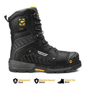 Scorpion 9” Composite Toe Men’s Waterproof Work Boot - Black Fall Work Shoes Industrial Work Footwear