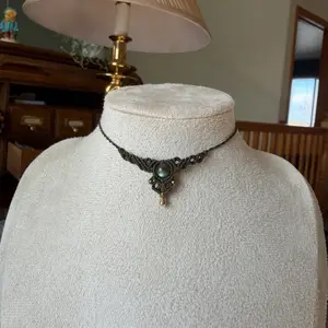 Handmade Macrame choker with moonstone