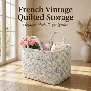 Foldable Woven Storage Basket with Handles - Lightweight Portable Large-Capacity Fabric Home Organizer, Gift-Worthy Solution for Laundry, Toys, 2026 Home Supplies Essential