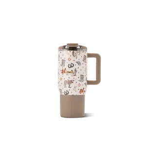 HydroJug Coffee Traveler 20 oz - Leak-Resistant, Ceramic-Lined Insulated Travel Coffee Mug for Hot or Cold Drinks with Flip Lid & Handle, Dishwasher Safe Coffee Tumbler
