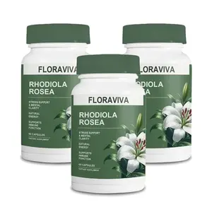 Floraviva Rhodiola Rosea 500mg Adaptogen Supplement Capsules - Stress Support, Boosts Mental Focus, Boosts Energy, Immune Health Support, 60 Capsules