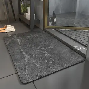 Bathroom Absorbent Non-Slip Mat, Diatomite Soft Pad, Diatomaceous Earth Mat, Quick-Dry Home Use, Entrance Floor Mat, Bathroom Drying Doormat, Bathroom Rug, Anti-Skid Bath Mat, Bathroom Mats, Bathroom Accessory