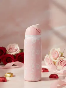 Limited Owala Ribbon Toile 32oz - Cute Coquette Pink FreeSip Water Bottle, Insulated Leakproof Stainless Steel Cup for Everyday Use, Valentine Gift for Her