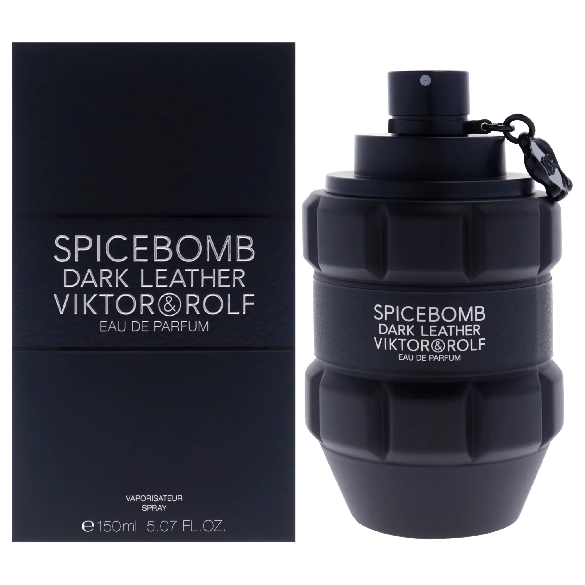 Spicebomb Dark Leather by Viktor and Rolf for Men - 5.07 oz (150ml) EDP Spray, Bold Aroma, Grenade Shape, Spray Apply