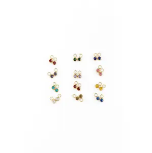 Birthstone Charm for Hoop Earrings (Add-On, Hypoallergenic, Kids)