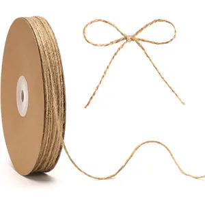 Jute Twine String - 2mm Twine String for Crafts 328  3 Ply Jute Rope for  Wrapping Christmas Packing Arts Decoration Wedding Gardening