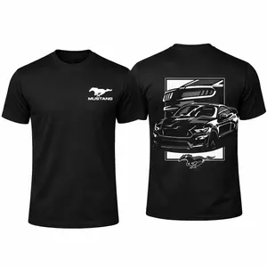 Ford Mustang T-Shirt, American Muscle Car Graphic Tee, Black Mustang Performance Shirt for Car Enthusiasts, Gift for Mustang Lovers & Car Guys