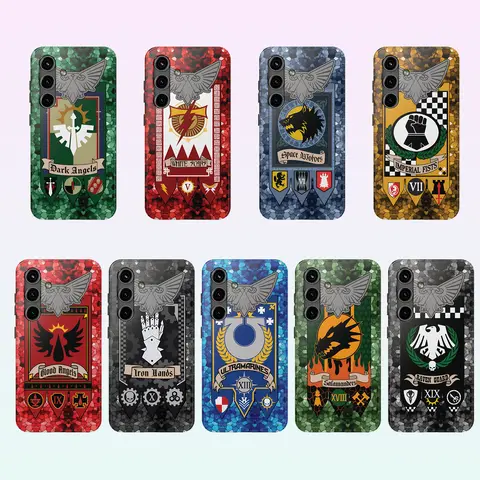 Warhammer Space Marine loyalist legions Galaxy Case, Chapter Armor Design for Galaxy S24 S23 S22 S21 Ultra Plus, Shockproof TPU Gamer Phone Cover