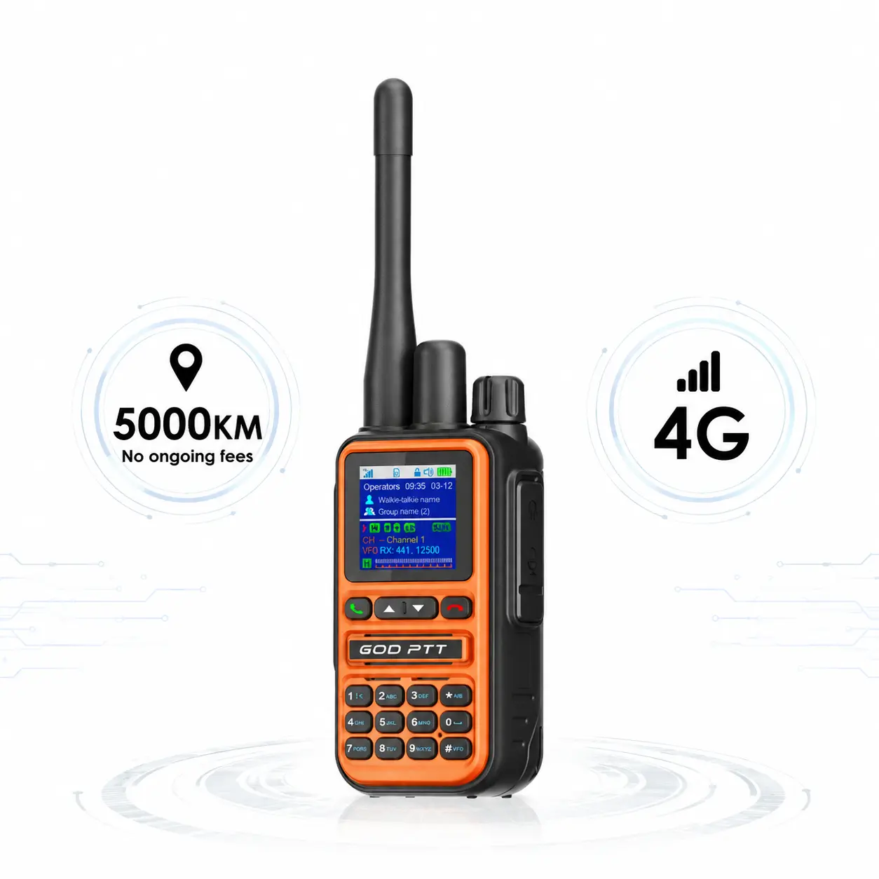 All-in-1 Team Communicator Walkie Talkie - LTE 4G, FRS, 3-Mi Range, Pre-Activated SIM, 3 Calling Modes, Noise Reduction Mic, Secure Calls, USA Shipping sohochic radio audio rechargeable Dual Band Portable Ham Radio Transceiver, App Paired, Built-In Cells,