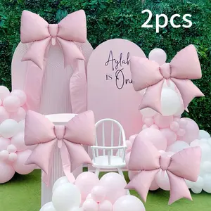 Giant Bow Foil Balloons, Party Birthday Baby Shower Wedding Decorations, Bridal Engagement Supplies, Balloon Arch Backdrop, Choking Hazard Warning
