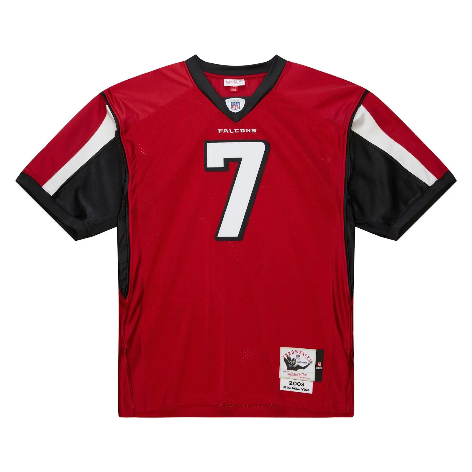 Michael Vick Atlanta Falcons Red 2003 Authentic Jersey NFL Throwback Mitchell & Ness