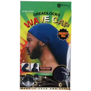 King.J Unisex Super Long Spandex Dreadlock Cap, Breathable Lightweight Hair Preservation Headwear, High-Quality Multi-Color Turban Bonnet