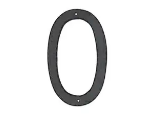 10 In. Textured Modern Font Individual House Number 0