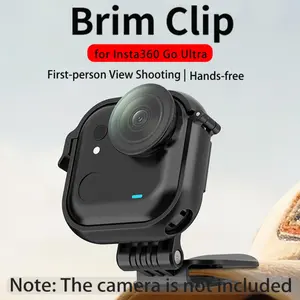 For Insta360 GO Ultra Cap Brim Clip, Black, Perfect Camera Accessory for Outdoor Sports and Activities, Holiday Travel, Campus Photography and Beach Party, Adjustable | Lightweight and Portable | Ideal Gift for Go Ultra User | Summer Travel Essentials