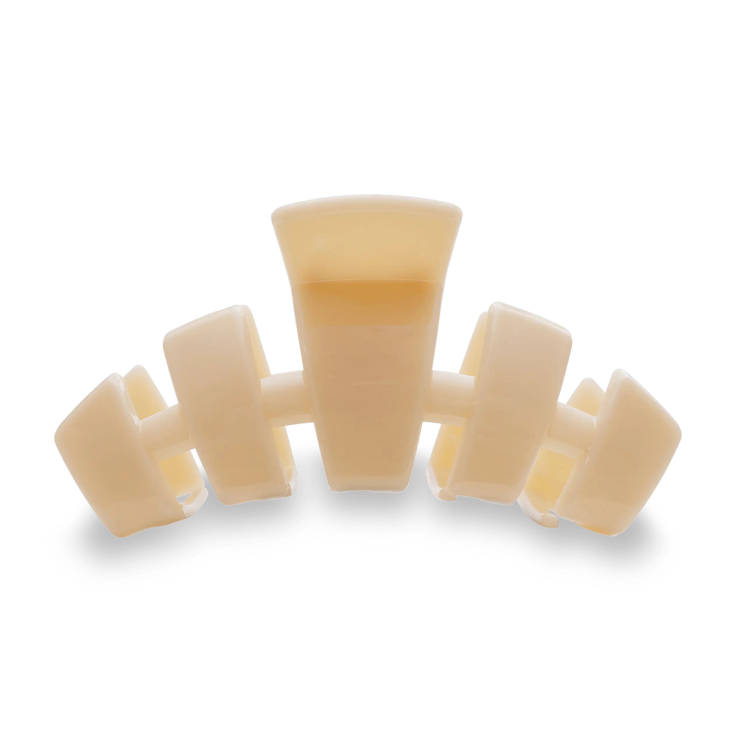 TELETIES - Almond Beige - Large - Classic Hair Claw Clip - Strong Grip