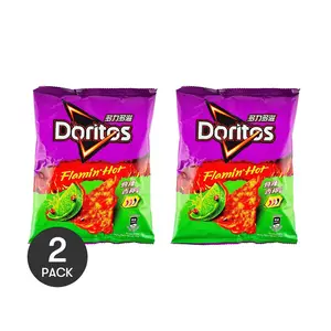 2 Pack Doritos Taiwan Spicy Lime Flavor Tortilla Chips - 68g Each | Crunchy Snack for Parties & Gatherings