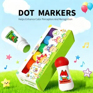 COLORARTS 45 Sheets Dot Marker Activity Kit with 6 Washable Non Toxic Markers for Toddlers Fine Motor Skills Development Educational Tools Perfect Easter Gift Set