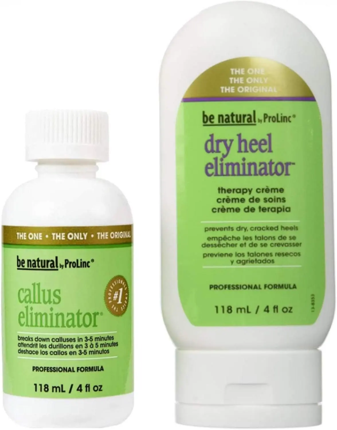 Prolinc Callus Eliminator Bundle: 4oz Callus Eliminator & 4oz Dry Heel Eliminator for Soft Smooth Feet, Soft Feet, Dual-Care