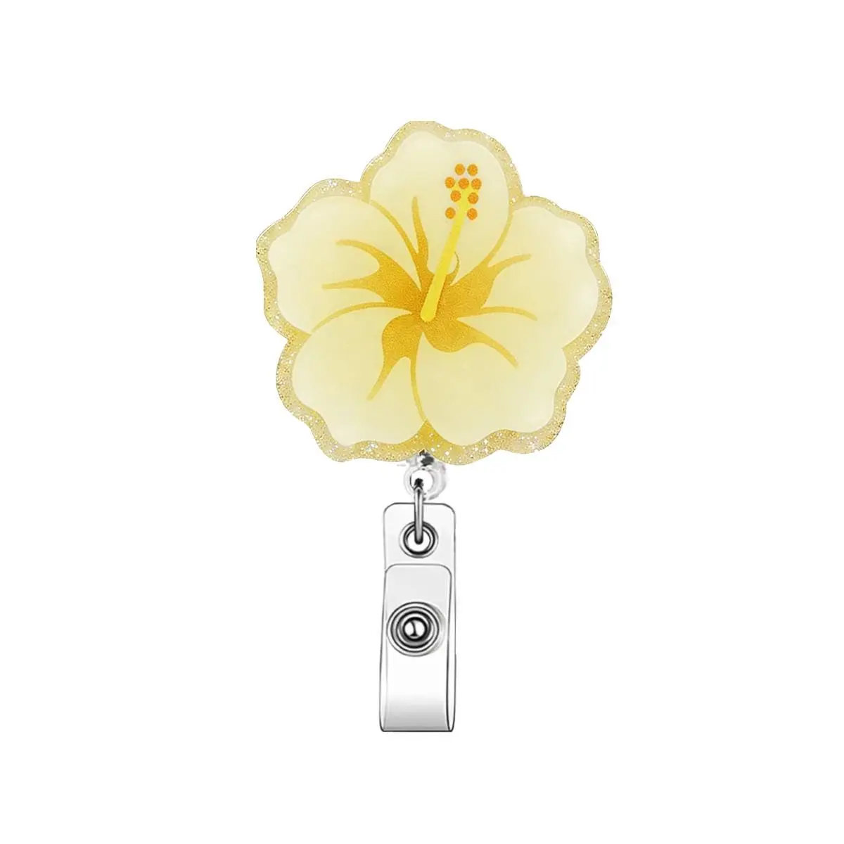 Elegant Versatile ID Badge Holder, Retractable Badge Reel, Badge Reels Retractable, Nursing Badge Reel, Medical Badge Reel, Sweet Cute Work Tag Stand with Rotating Clip, Nurse Name Card Holder, Badge Decoration, Badge Accessories