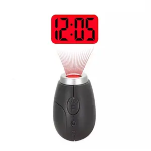 Ceiling Projection Clock Keyring Multifunctional LED Projection Clocks Keychain Electronic Night Lights Clock Key Chains