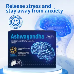 DHOP Ashwagandha Tablets 10500mg High Potency Adaptogen Herbal Supplement Relieve Stress Support Calm Mood and Healthy Nervous System 30 Tablets for Adult Daily Wellness