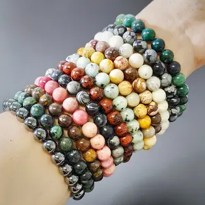 Find Your Perfect Energy – Multi Crystal Healing Bracelet | 8mm Natural Gemstones, Stretch Fit for Positivity, Balance & Protection