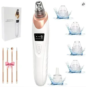 2026 Model Blackhead Remover & Pore Vacuum – Facial Pore Cleaner – 5 Suction Levels, 5 Suction Heads, USB Rechargeable Blackhead Vacuum Kit – Electric Acne Removal Tool for Adults