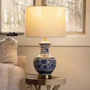 JONATHAN Y Jennifer Ceramic/Metal LED Table Lamp , for bedroom, living room, foyer, hallways, dining room, dorms
