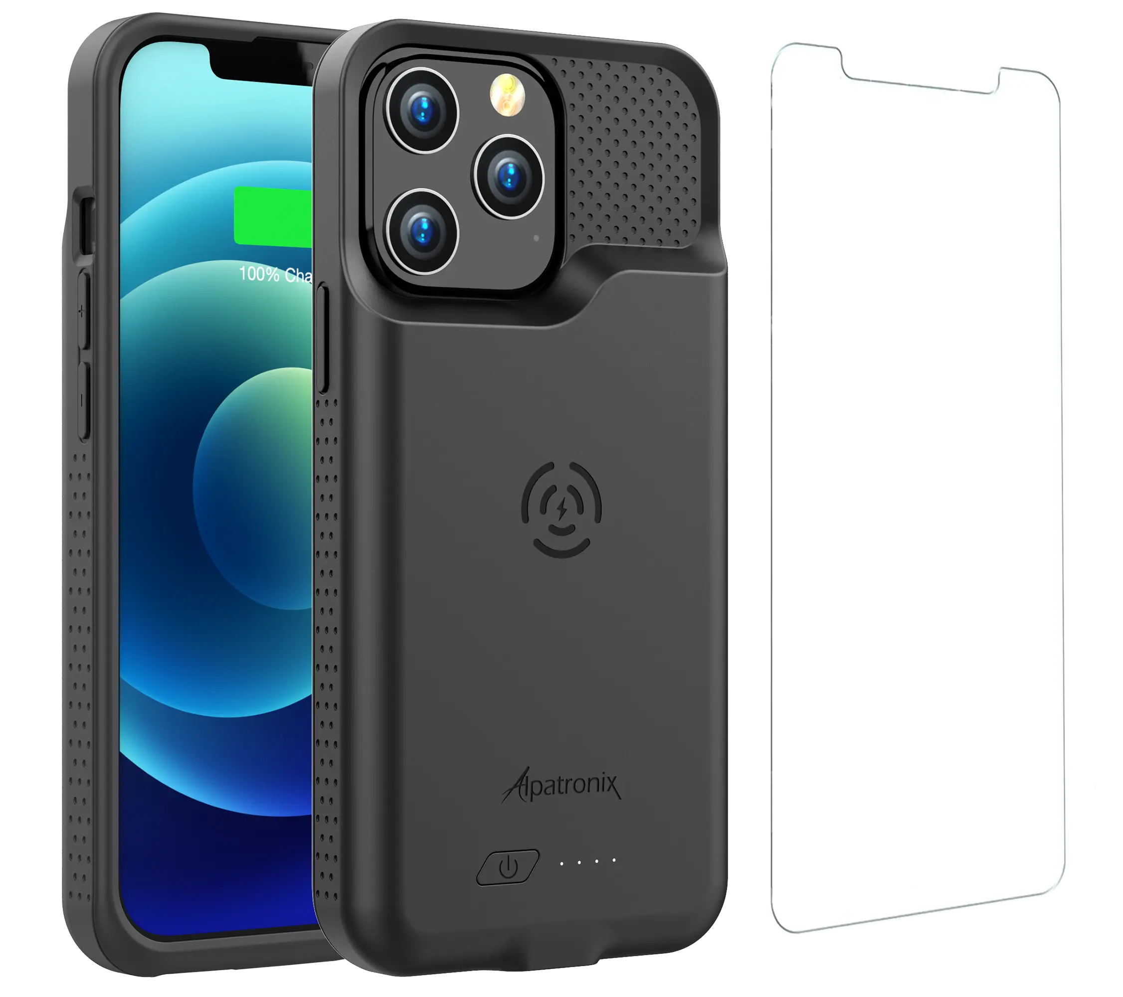 BX13 FlexTop Battery Case for iPhone 13/13 Pro - Wireless Charging, Black