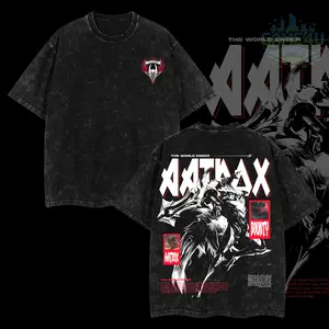 GameLife4U Retro Aatrox T-Shirt 100% Premium Cotton Oversized Washed Classic Fit Menswear Top Casual Graphic Tee Clothes Soft Apparel Seamless