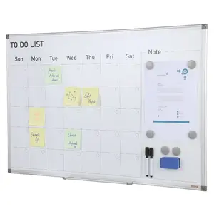 VEVOR Calendar Whiteboard, 36x 24 Inches Magnetic Dry Erase Calendar Board, Monthly Planner Whiteboard for Wall, 1 Magnetic Erase 2 Dry Erase Marker Movable Tray for Restaurant Office Home School